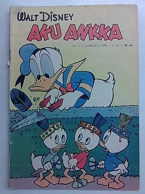 Aku Ankka 1955 nro 11 mukana lehden tilauskuponki | Antikvaarinen Kirjakauppa Tessi | Osta Antikvaarista - Kirjakauppa verkossa