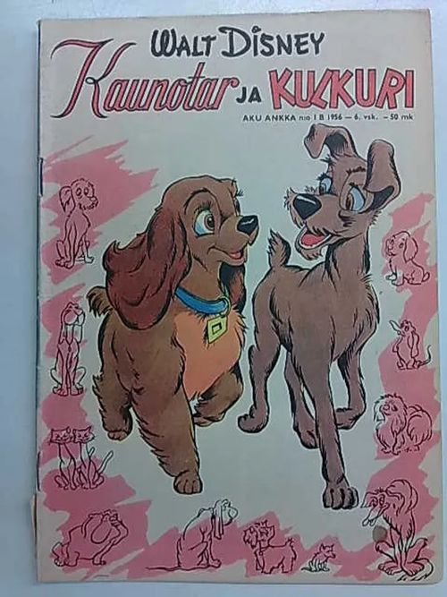 Aku Ankka 1956 nro 1B Kaunotar ja Kulkuri | Antikvaarinen Kirjakauppa Tessi | Osta Antikvaarista - Kirjakauppa verkossa