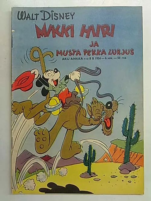 Aku Ankka 1956 nro 8B Mikki Hiiri ja Musta Pekka lurjus | Antikvaarinen Kirjakauppa Tessi | Osta Antikvaarista - Kirjakauppa verkossa