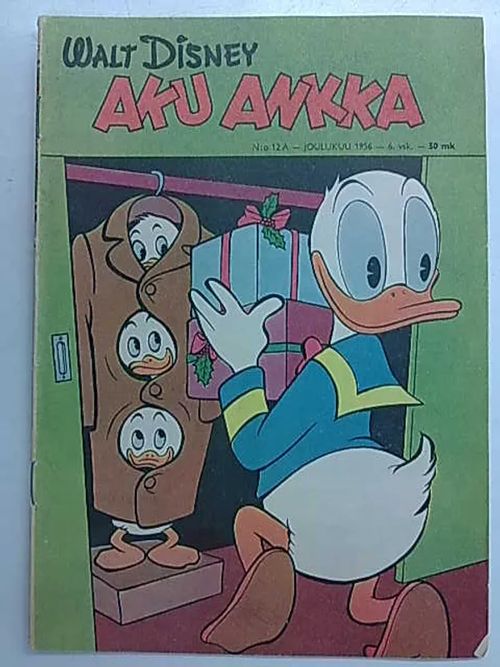 Aku Ankka 1956 nro 12A mm. Carl Barksin sukellusvene-tarina, mukana tilauskuponki | Antikvaarinen Kirjakauppa Tessi | Osta Antikvaarista - Kirjakauppa verkossa