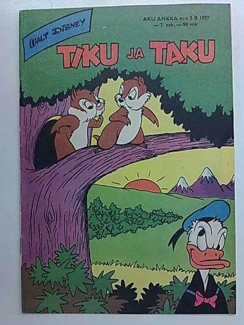 Aku Ankka 1957 nro 2B Tiku ja Taku | Antikvaarinen Kirjakauppa Tessi | Osta Antikvaarista - Kirjakauppa verkossa