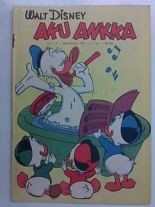 Aku Ankka 1957 nro 3A mm. Carl Barksin tarina Aku Ankasta hirvijahdissa | Antikvaarinen Kirjakauppa Tessi | Osta Antikvaarista - Kirjakauppa verkossa