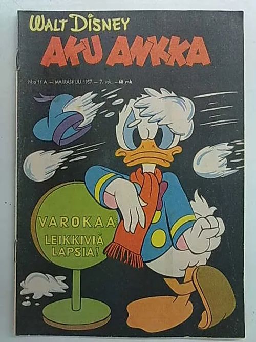 Aku Ankka 1957 nro 11A mm. Carl Barksin tarina Aku Ankan jääautosta | Antikvaarinen Kirjakauppa Tessi | Osta Antikvaarista - Kirjakauppa verkossa