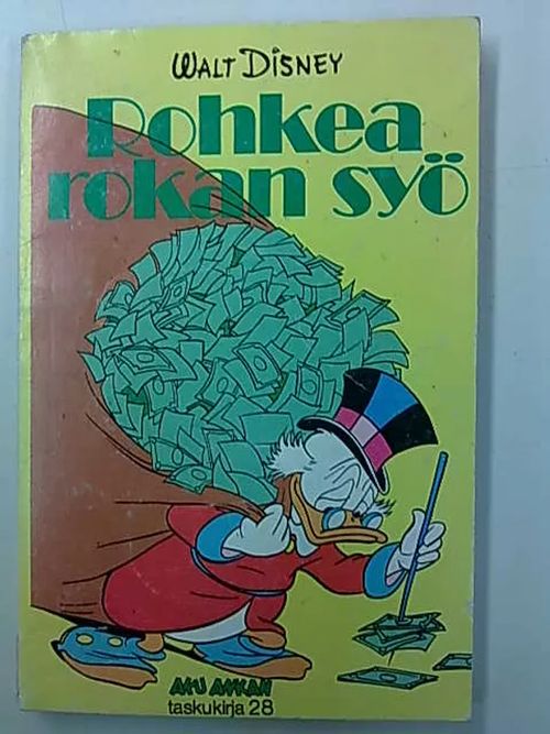 Aku Ankan taskukirja 28 - Rohkea rokan syö | Antikvaarinen Kirjakauppa Tessi | Osta Antikvaarista - Kirjakauppa verkossa