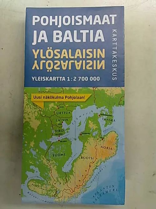 Pohjoismaat ja Baltia Ylösalaisin yleiskartta 1:2.700.000 - - - | Antikvaarinen Kirjakauppa Tessi | Osta Antikvaarista - Kirjakauppa verkossa