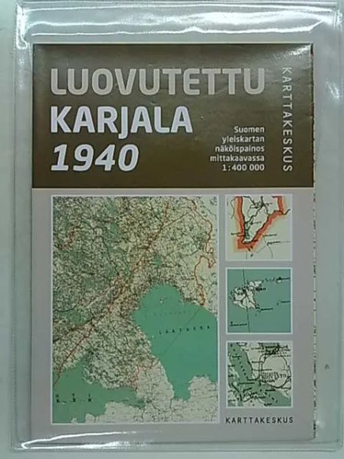 Luovutettu Karjala 1940 Suomen yleiskartan näköispainos mittakaavassa  1: - - - | Antikvaarinen Kirjakauppa Tessi | Osta Antikvaarista -