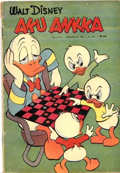 Aku Ankka nr. 7 A Heinäkuu 1956 | Antikvariaatti Feliks | Osta Antikvaarista - Kirjakauppa verkossa