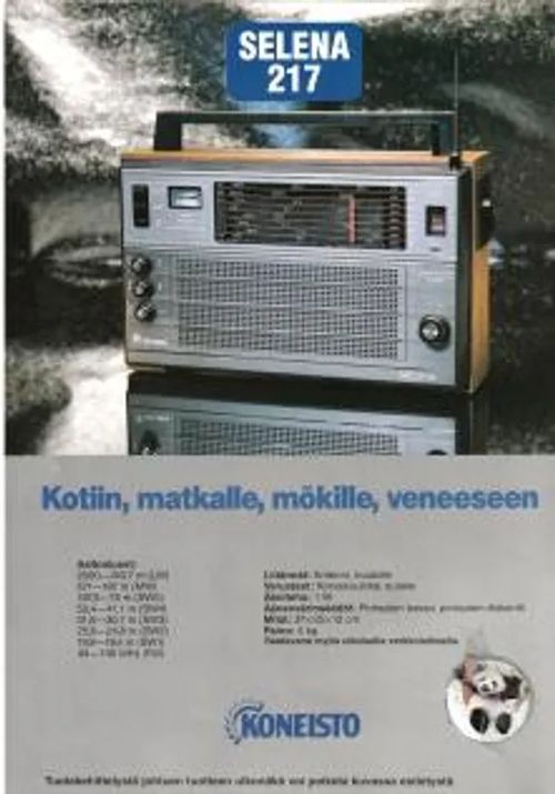 Selena 217 - Neuvostoliittolainen matkaradio - Esite 1980-luvulta | Antikvariaatti Feliks | Osta Antikvaarista - Kirjakauppa verkossa