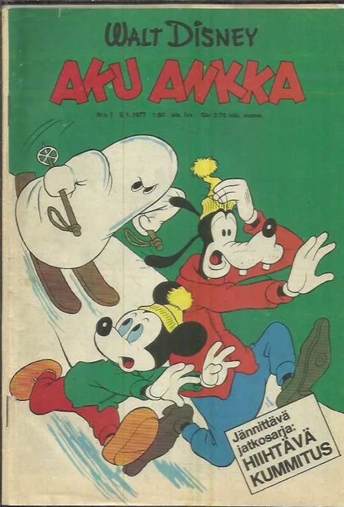 Aku Ankka 1/1977 | Antikvariaatti Punaparta | Osta Antikvaarista - Kirjakauppa verkossa