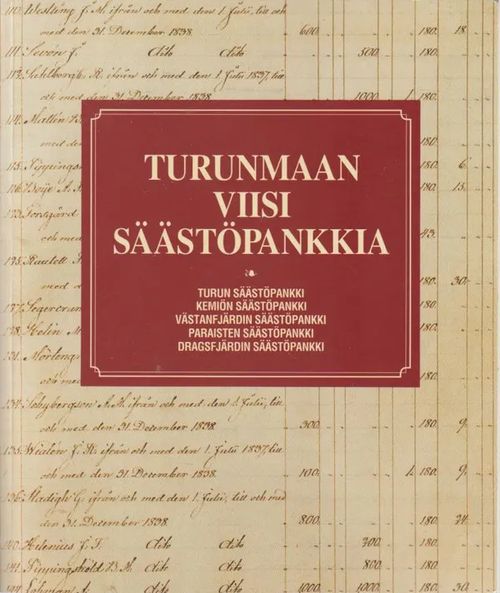 Turunmaan viisi säästöpankkia. Turun Säästöpankki, Kemiön Säästöpankki,  Västanfjärdin Säästöpankki, Paraisten Säästöpankki, Dragsfjärdin  Säästöpankki - Lindqvist Anders G. | Antikvariaatti Punaparta | Osta  Antikvaarista - Kirjakauppa verkossa