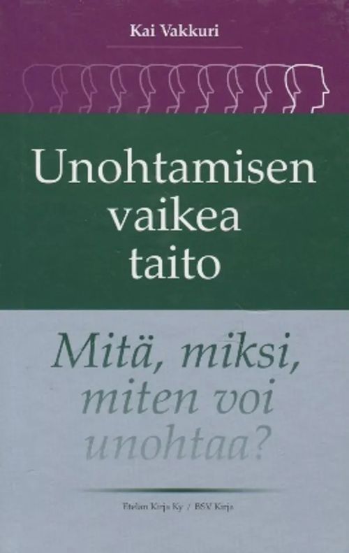 Unohtamisen vaikea taito - Mitä, miksi, miten voi unohtaa? - Vakkuri Kai | Antikvariaatti Taide ja kirja | Osta Antikvaarista - Kirjakauppa verkossa