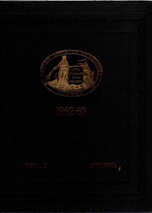 Lloyd's Register of Shipping - Register Book 1962-1963 - Volume II - Appendix | Antikvariaatti Taide ja kirja | Osta Antikvaarista - Kirjakauppa verkossa