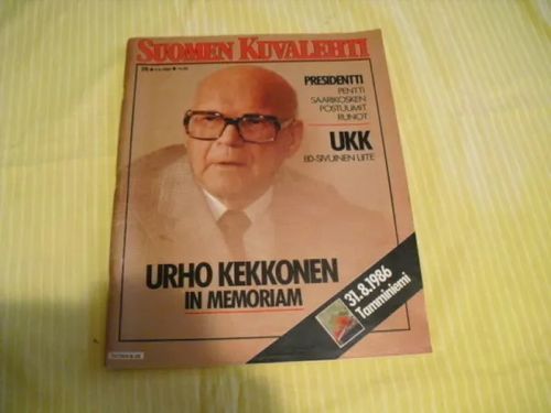 SUOMEN KUVALEHTI 36/1986 - URHO KEKKONEN IN MEMORIAM - Toim | Wanhat Unelmat Gamla Drömmar Old Dreams | Osta Antikvaarista - Kirjakauppa verkossa