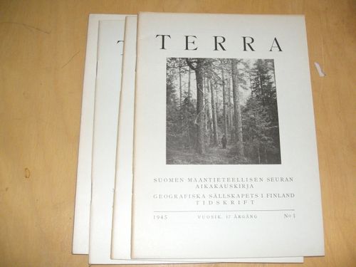 Terra 1945 vuosikerta 1-4 (4 Lehteä), sis mm.KALELA, ERKKI K: Suomen metsien puulajidynamiikkaa | Divari & Antikvariaatti Kummisetä | Osta Antikvaarista - Kirjakauppa verkossa