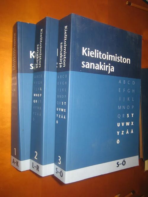 Kielitoimiston sanakirja 1-3 - Grönros Eija-Riitta Ym | Divari &  Antikvariaatti Kummisetä | Osta Antikvaarista -