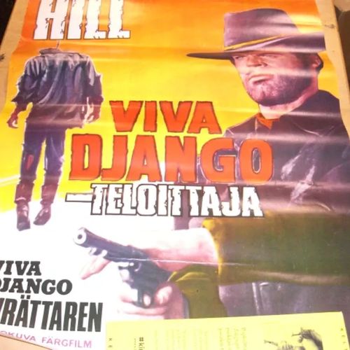 Viva Django - Teloittaja, alkuperäinen elokuvajuliste - Hill Terence | Divari & Antikvariaatti Kummisetä | Osta Antikvaarista - Kirjakauppa verkossa