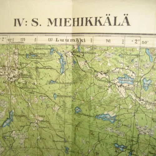 Miehikkälä IV: S. -kartta (Wiipurin lääni) | Divari & Antikvariaatti Kummisetä | Osta Antikvaarista - Kirjakauppa verkossa