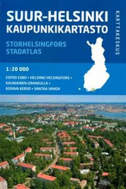 Suur-Helsinki kaupunkikartasto - Stor-Helsingfors stadatlas 1:20 000 | Divari & Antikvariaatti Kummisetä | Osta Antikvaarista - Kirjakauppa verkossa