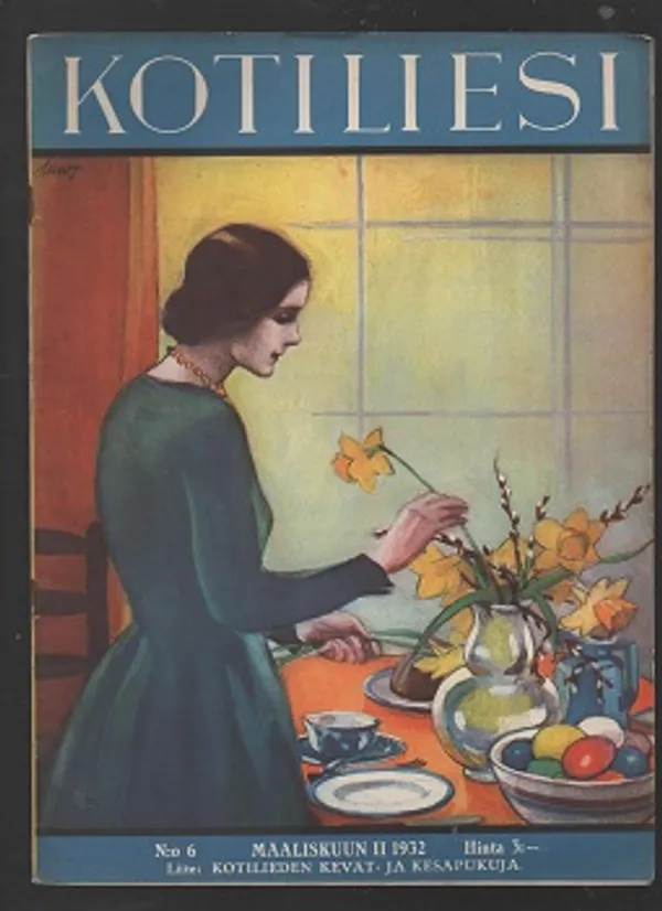 Kotiliesi N:o Maaliskuu II 1932 Kansikuva Wendelin | Antikvaarinen kirjakauppa T. Joutsen | Osta Antikvaarista - Kirjakauppa verkossa