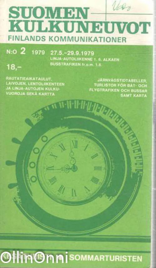 Suomen kulkuneuvot N-o 2/1979 - Finlands kommunikationer - Heikki Toikka | OllinOnni Oy | Osta Antikvaarista - Kirjakauppa verkossa