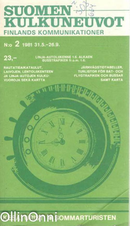 Suomen kulkuneuvot N-o 2/1981 - Finlands kommunikationer - Erkki Nieminen | OllinOnni Oy | Osta Antikvaarista - Kirjakauppa verkossa