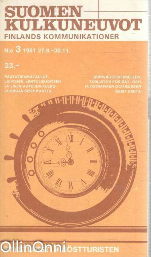 Suomen kulkuneuvot N-o 3/1981 - Finlands kommunikationer - Erkki Nieminen | OllinOnni Oy | Osta Antikvaarista - Kirjakauppa verkossa