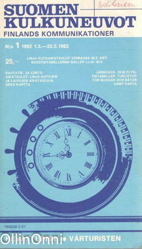 Suomen kulkuneuvot N-o 1/1982 - Finlands kommunikationer - Erkki Nieminen | OllinOnni Oy | Osta Antikvaarista - Kirjakauppa verkossa