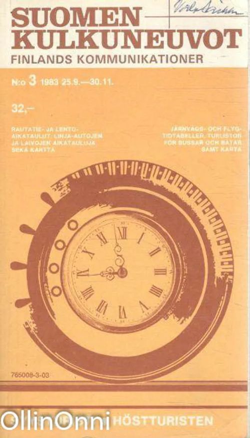 Suomen kulkuneuvot N-o 3/1983 - Finlands kommunikationer - Erkki Nieminen | OllinOnni Oy | Osta Antikvaarista - Kirjakauppa verkossa