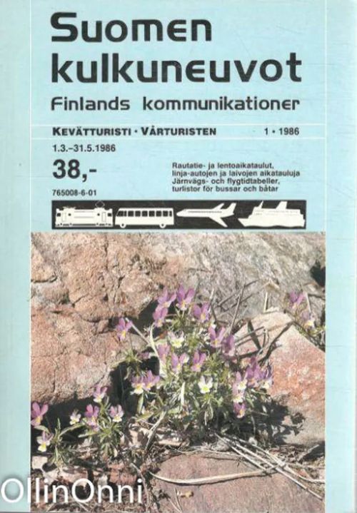 Suomen kulkuneuvot N-o 1/1986 - Finlands kommunikationer - Antero Tuomisto | OllinOnni Oy | Osta Antikvaarista - Kirjakauppa verkossa