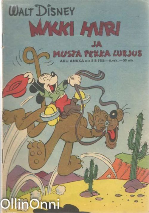 Aku Ankka 8B/1956 Mikki Hiiri ja Musta Pekka lurjus - Disney Walt | OllinOnni Oy | Osta Antikvaarista - Kirjakauppa verkossa