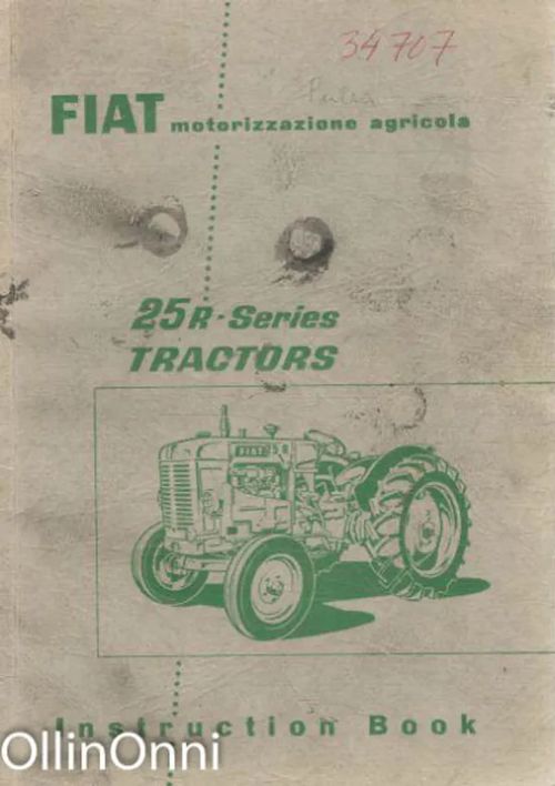 25R-series tractors - Instruction book - Tiedossa Ei | OllinOnni Oy | Osta Antikvaarista - Kirjakauppa verkossa