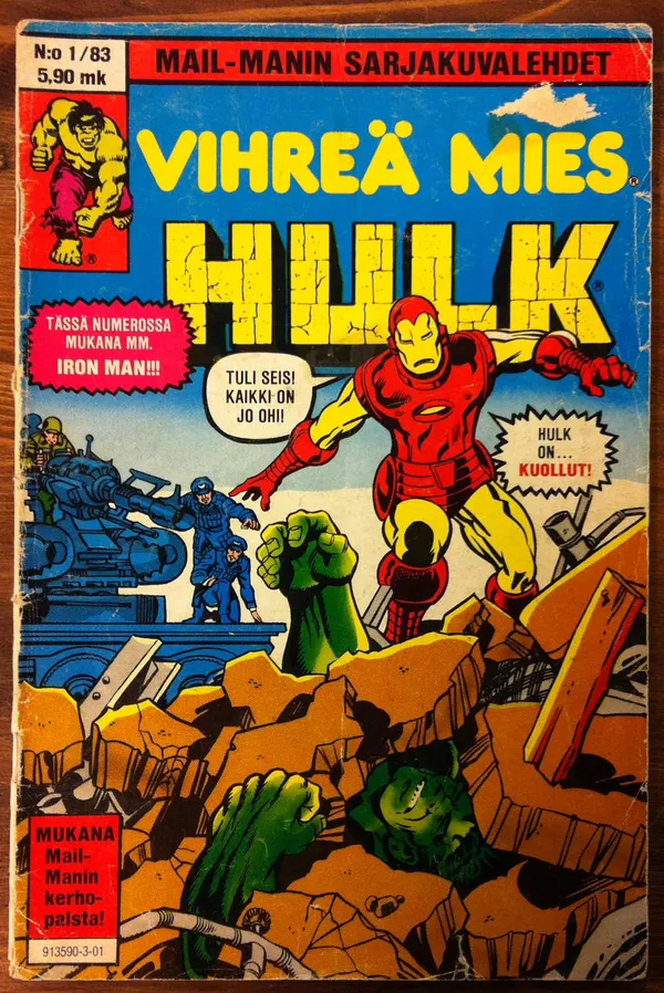 Vihreä mies Hulk 1983/1 | Cityn Kirja | Osta Antikvaarista - Kirjakauppa verkossa