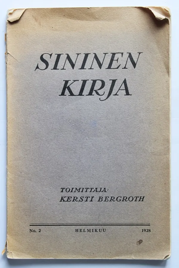 Sininen kirja No. 2 helmikuu 1928 - Bergroth Kersti | Cityn Kirja | Osta Antikvaarista - Kirjakauppa verkossa