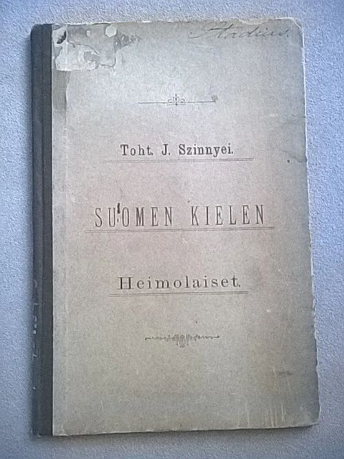 Suomen kielen heimolaiset - Szinnyei J. | Helsingin Antikvariaatti | Osta Antikvaarista - Kirjakauppa verkossa