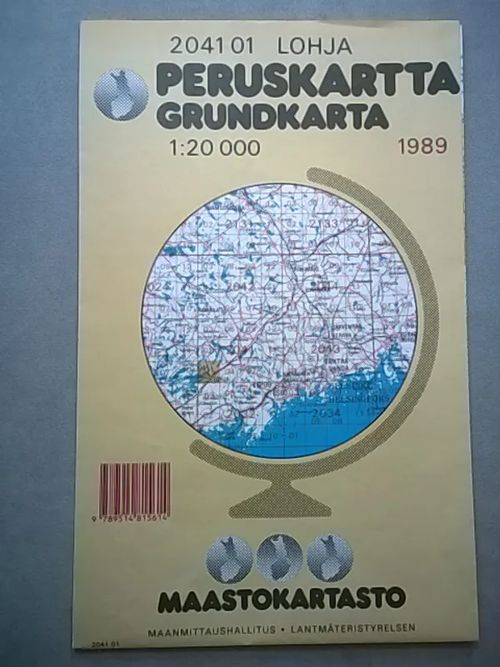 Peruskartta Lohja 1:20 000 - Grundkarta 1989 | Helsingin Antikvariaatti | Osta Antikvaarista - Kirjakauppa verkossa