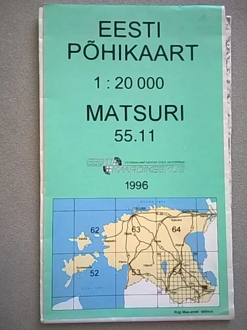 Matsuri kartta 1:20.000 Eesti põhikaart | Helsingin Antikvariaatti | Osta Antikvaarista - Kirjakauppa verkossa