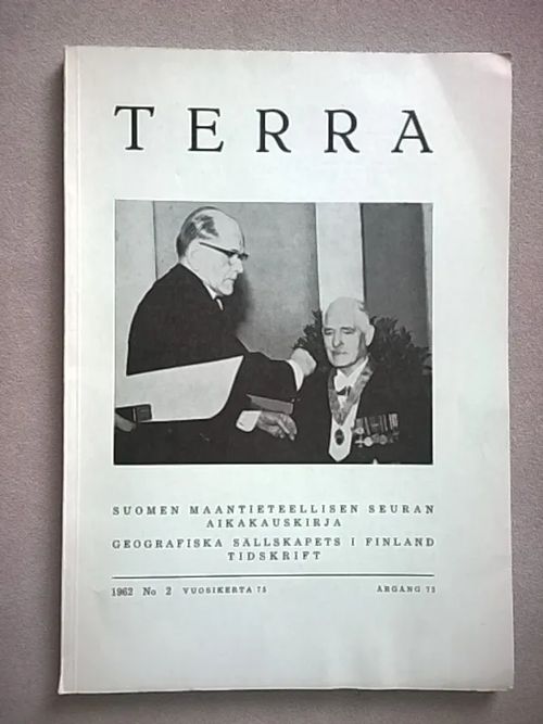 Terra 1962 No 2 Suomen Maantieteellisen Seuran aikakauskirja [mm: Karl Nickul: De lapska och finska ortnamnen på Nordkalottens kartor ] | Helsingin Antikvariaatti | Osta Antikvaarista - Kirjakauppa verkossa