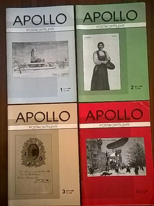 Apollo postikorttilehti 1993/1-4, koko vuosikerta | Helsingin Antikvariaatti | Osta Antikvaarista - Kirjakauppa verkossa