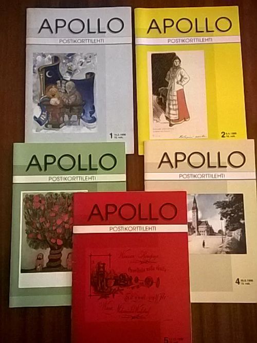 Apollo postikorttilehti 1996/1-5, koko vuosikerta | Helsingin Antikvariaatti | Osta Antikvaarista - Kirjakauppa verkossa