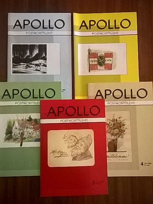 Apollo postikorttilehti 1995/1-5, koko vuosikerta | Helsingin Antikvariaatti | Osta Antikvaarista - Kirjakauppa verkossa