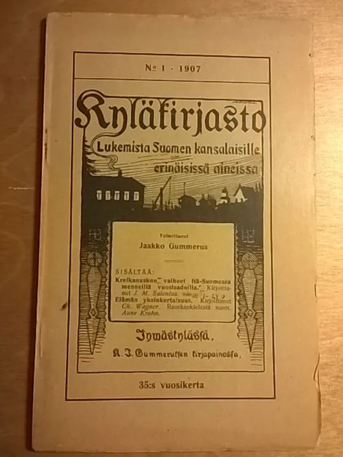 Kreikanuskon vaiheet Itä-Suomessa menneillä vuosisadoilla [ Kyläkirjasto no 1 - 1907 ] - Salenius J. M. | Helsingin Antikvariaatti | Osta Antikvaarista - Kirjakauppa verkossa