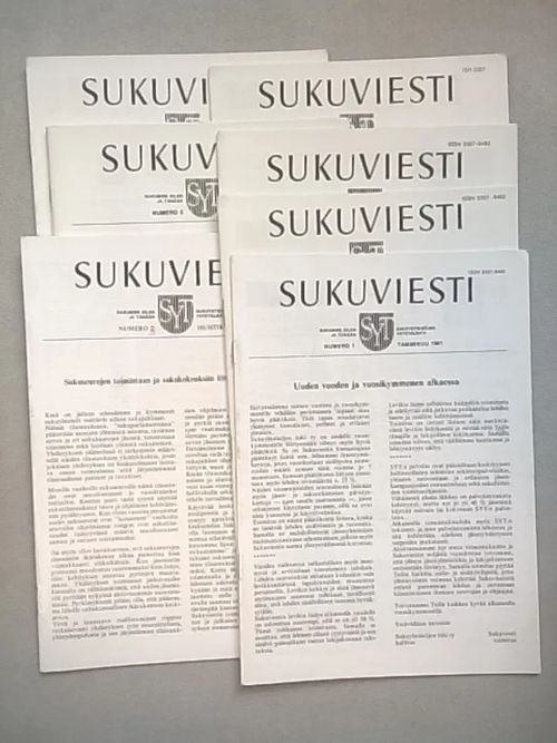 Sukuviesti 1981/no 1-7, vuosikerta | Helsingin Antikvariaatti | Osta Antikvaarista - Kirjakauppa verkossa