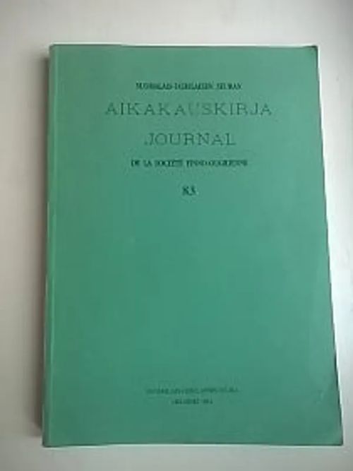 Suomalais-ugrilaisen seuran aikakauskirja 83 | Helsingin Antikvariaatti | Osta Antikvaarista - Kirjakauppa verkossa