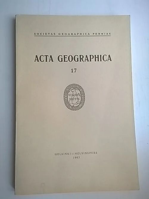 Acta geographica 17 [mm: W. R. Mead: Pehr Kalm in Chilterns + Ilmari Hustich: A Comparison of the Floras on Subarctic Mountains in Labrador and in Finnish Lappland ] | Helsingin Antikvariaatti | Osta Antikvaarista - Kirjakauppa verkossa