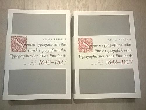 Typografinen Atlas 1-2 [ Suomen Typografinen Atlas 1-2 ] - Perälä Anna | Helsingin Antikvariaatti | Osta Antikvaarista - Kirjakauppa verkossa