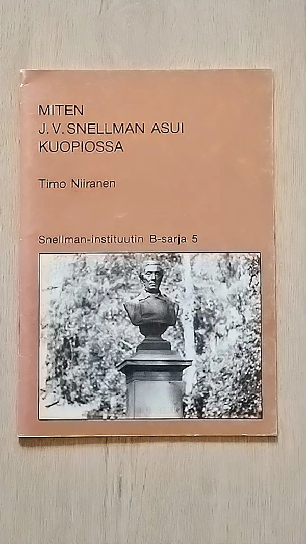 Miten J. V. Snellman asui Kuopiossa - Niiranen Timo | Helsingin Antikvariaatti | Osta Antikvaarista - Kirjakauppa verkossa