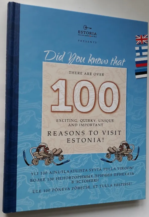 Did you know that there are over 100 exciting, quirky, unique and important reasons to visit Estonia! - Yli 100 ainutlaatuista syytä tulla Viroon! | Antikvariaatti Hämähäkki | Osta Antikvaarista - Kirjakauppa verkossa