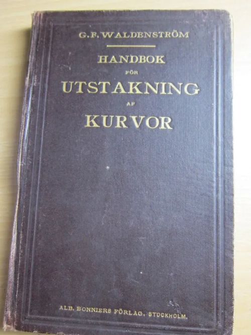 Handbok för Utstakning av Kurvor å Järnvägs- och landvägslinier Lämpad efter metersystemet - Waldenström G.F. Kapten | Kirstin Kirjahuone | Osta Antikvaarista - Kirjakauppa verkossa