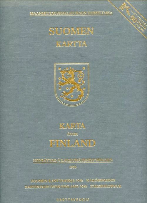 Suomen kartta/Karta över Finland 1920 Suomen karttakirja 1920 | Antikvariaatti Pufendorf | Osta Antikvaarista - Kirjakauppa verkossa