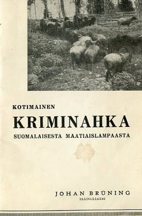 Kotimainen kriminahka suomalaisesta maatiaislampaasta - Brüning Johan | Antikvariaatti Pufendorf | Osta Antikvaarista - Kirjakauppa verkossa